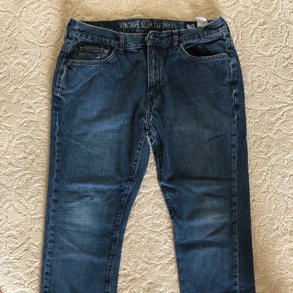Men’s dark blue jeans